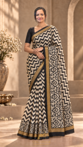 Handblock Printed Chanderi Silk Cotton - CHA01