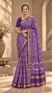 Handblock Printed Chanderi Silk Cotton - CHA02