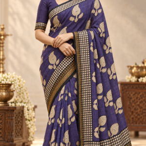 Handblock Printed Maheshwari Silk Cotton-MH01