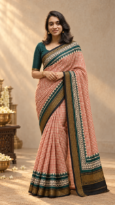 Handblock Printed Maheshwari Silk Cotton-MH02