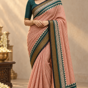 Handblock Printed Maheshwari Silk Cotton-MH02